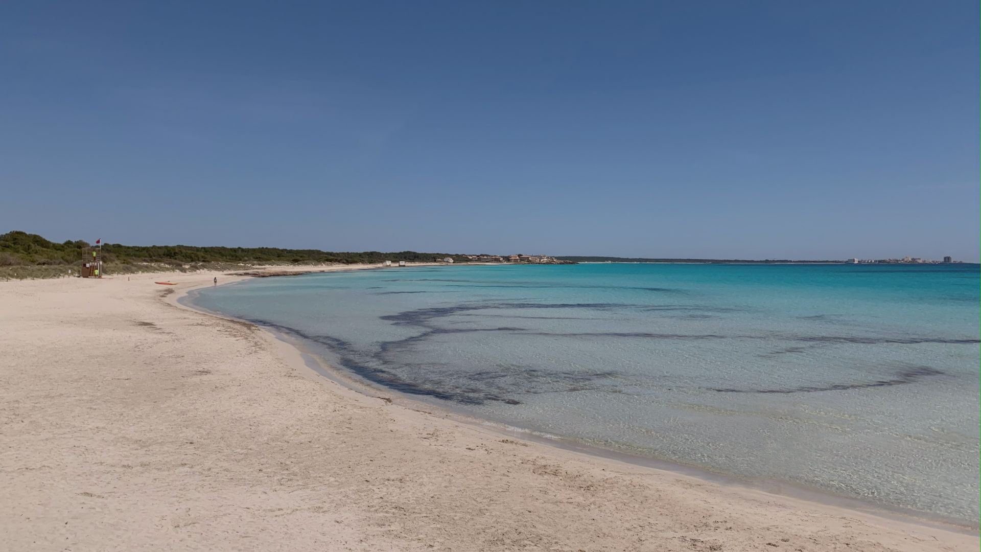 View of one of the most popular beaches in the south of Mallorca