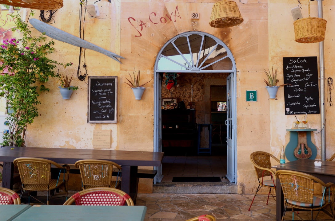 Entrance to one of the restaurants in the town of Santanyí