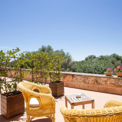 Terrace of one of the Double Rooms with Terrace