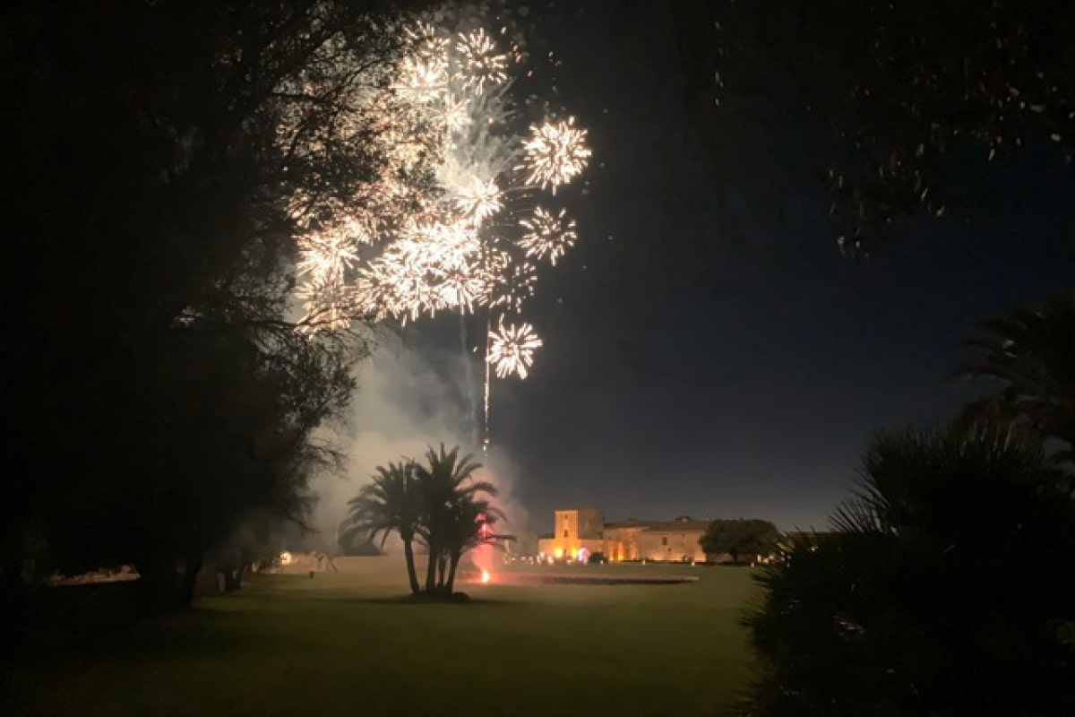 Fireworks during the celebration of an event