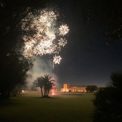 Fireworks during the celebration of an event