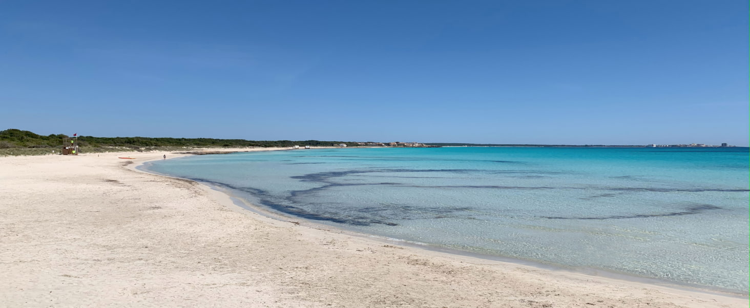 Una de las playas ubicadas en el Sur de la Isla de Mallorca